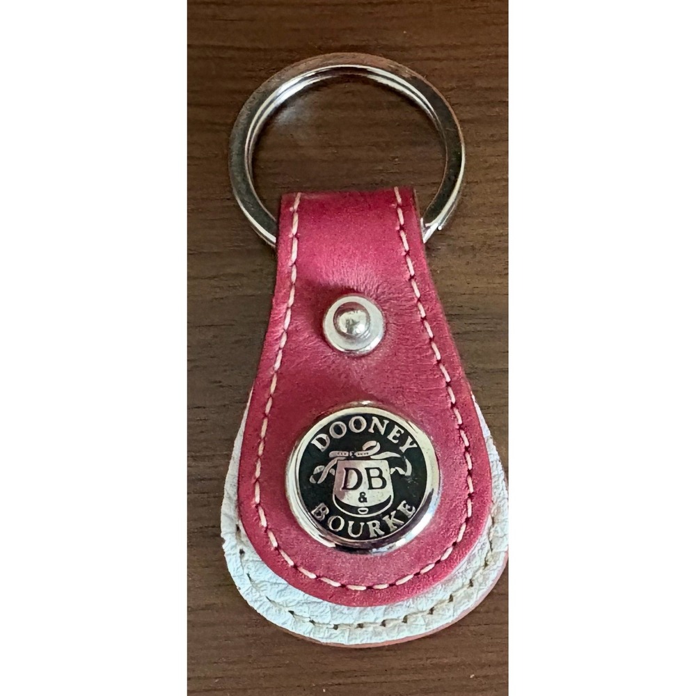 Old Stock New Authentic Vintage Dooney & Bourke 4" Key Chain Fob Leather